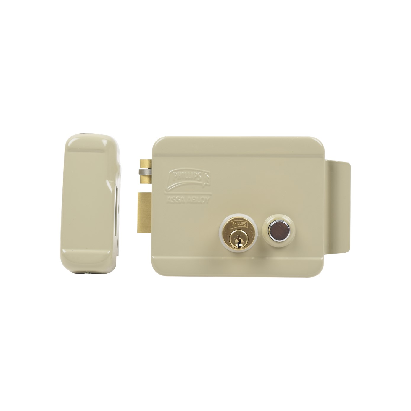 Cerradura Eléctrica / Incluye Llave /Con Botón integrado / Izquierda / Exterior