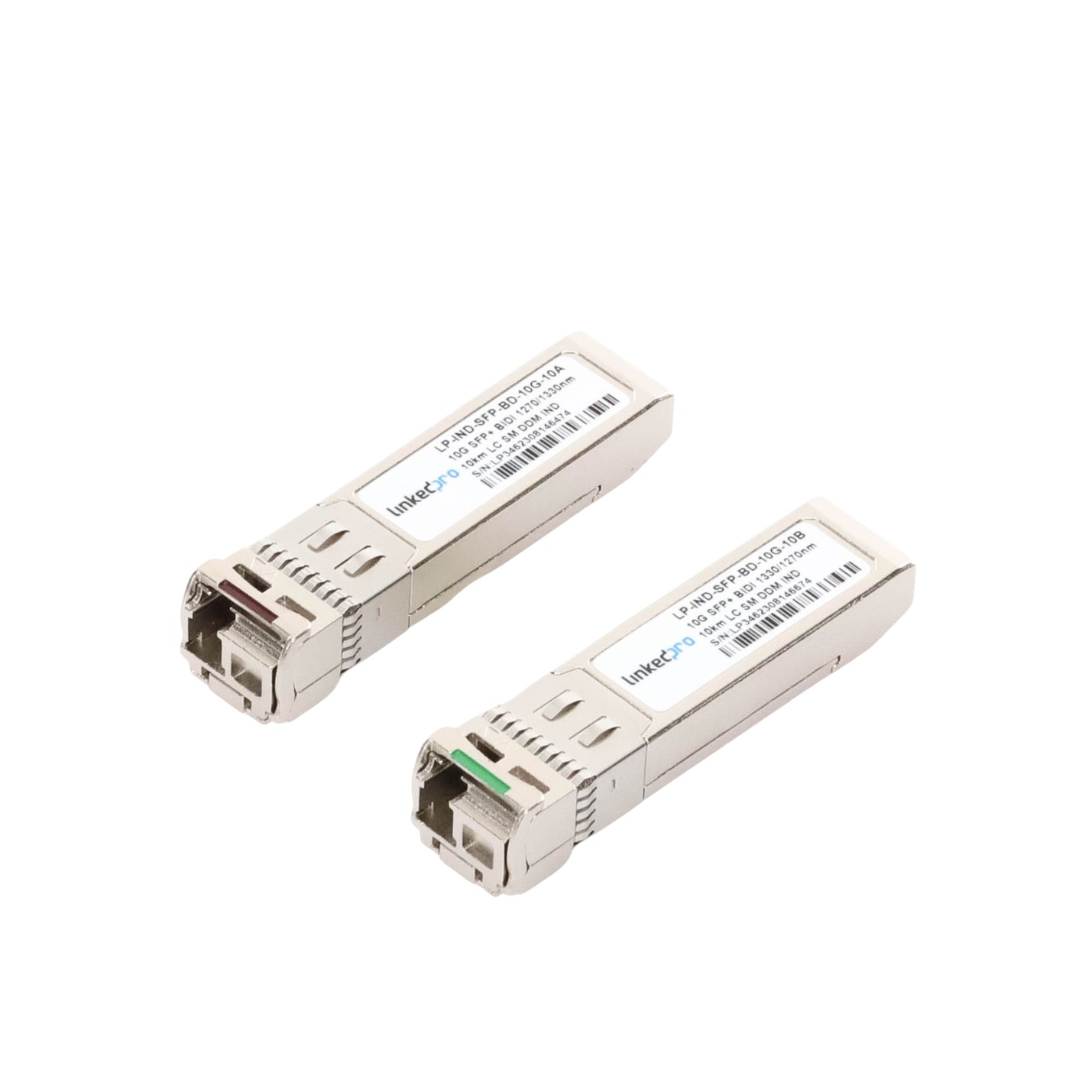 Transceptores Ópticos Industriales Bidireccionales SFP+ (Mini-Gbic) / Monomodo 1270 & 1330 nm / 10 Gbps / 10GBASE / Conector LC/UPC Simplex / DDM / Hasta 10 km / 2 Piezas - Imagen 3