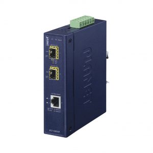Convertidor de Medios Industrial de 1 Puerto Ethernet 10/100/1000 Base-T a 2 Puertos SFP 100/1000/2500 Base-X