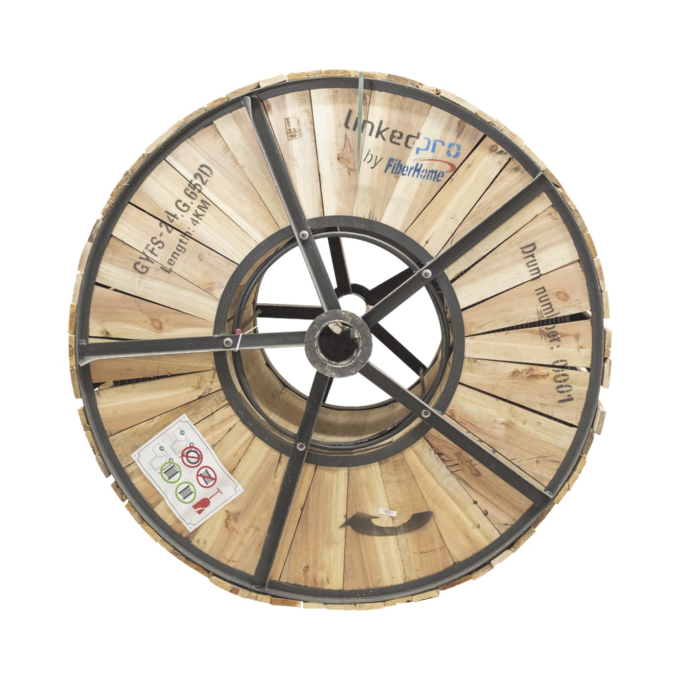 Carrete de 4 km de Fibra Óptica para Exterior G.652D, Armada, Monomodo de 24 Hilos, Loose Tube, Color Negro, Para Instalación en Ducto Subterráneo o Enterrado Directo - Imagen 2