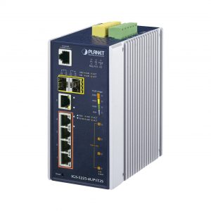 Switch Industrial Administrable 4 Puertos Gigabit c/Ultra PoE 802.3af/at, 2 Puertos SFP