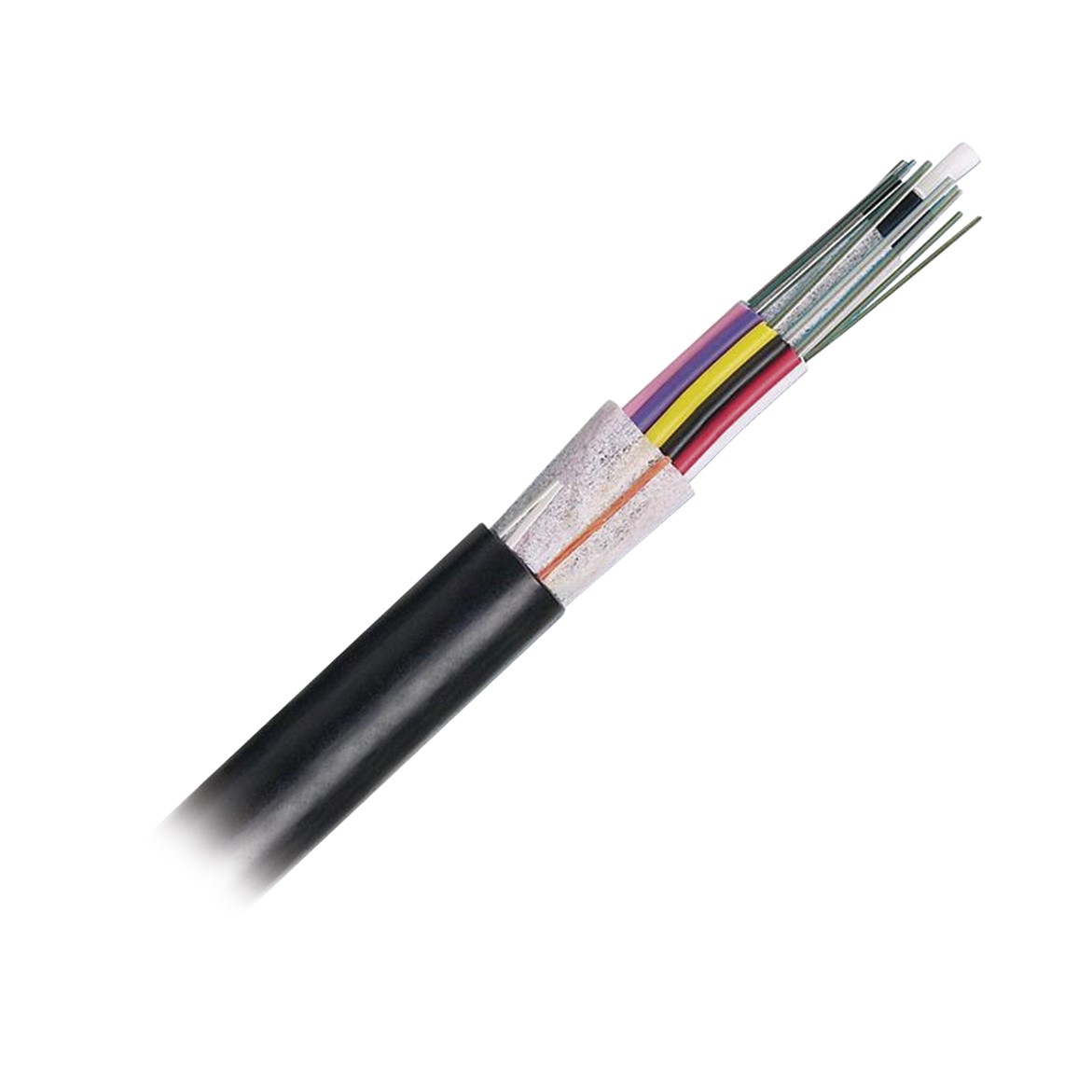 Cable de Fibra Óptica de 6 hilos, OSP (Planta Externa), No Armada (Dieléctrica), 250um, Monomodo OS2, Precio Por Metro