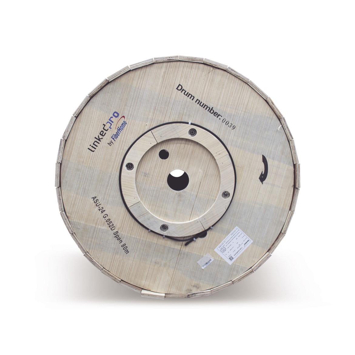 Carrete de 4 km de Fibra Óptica Aérea Mini ADSS (ASU) G.652D, Monomodo de 24 Hilos, Exterior, Span 80, Loose Tube - Imagen 2