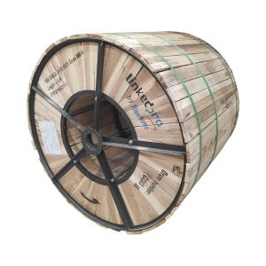 Carrete de 4 km de Fibra Óptica Aérea Figura 8 G.652D, Monomodo de 24 Hilos, Exterior, Span 100, Loose Tube