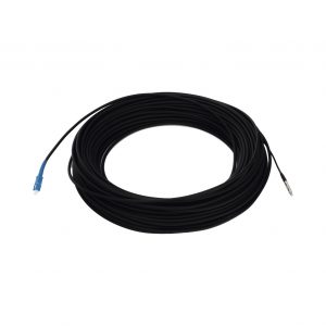 Rollo de Fibra Óptica Drop Redonda G657A2 Monomodo Simplex de 100 Metros con Conectores SC/UPC-SC/UPC para Instalaciones Aéreas, Subterráneas o a la Intemperie