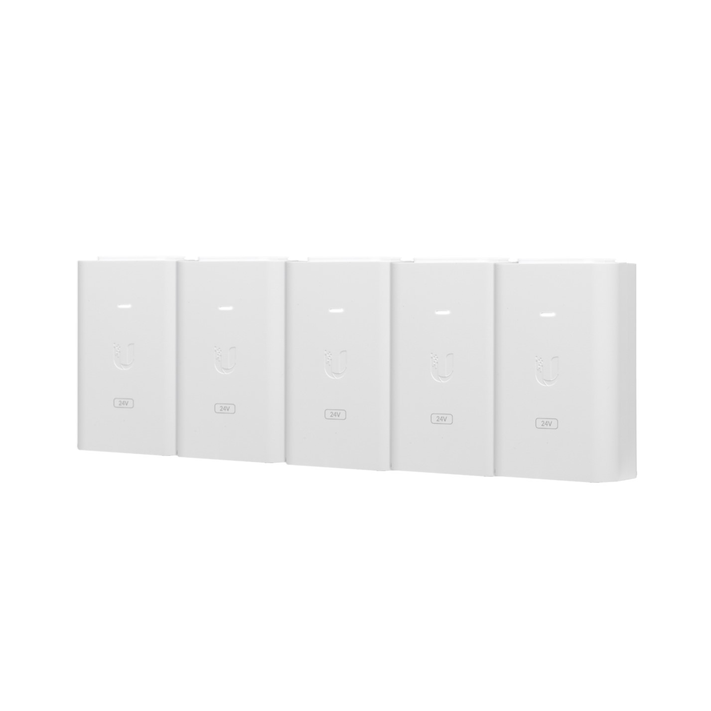 5 Unidades del Adaptador PoE Ubiquiti de 24 VDC, 1.0 A con puerto Gigabit, color blanco