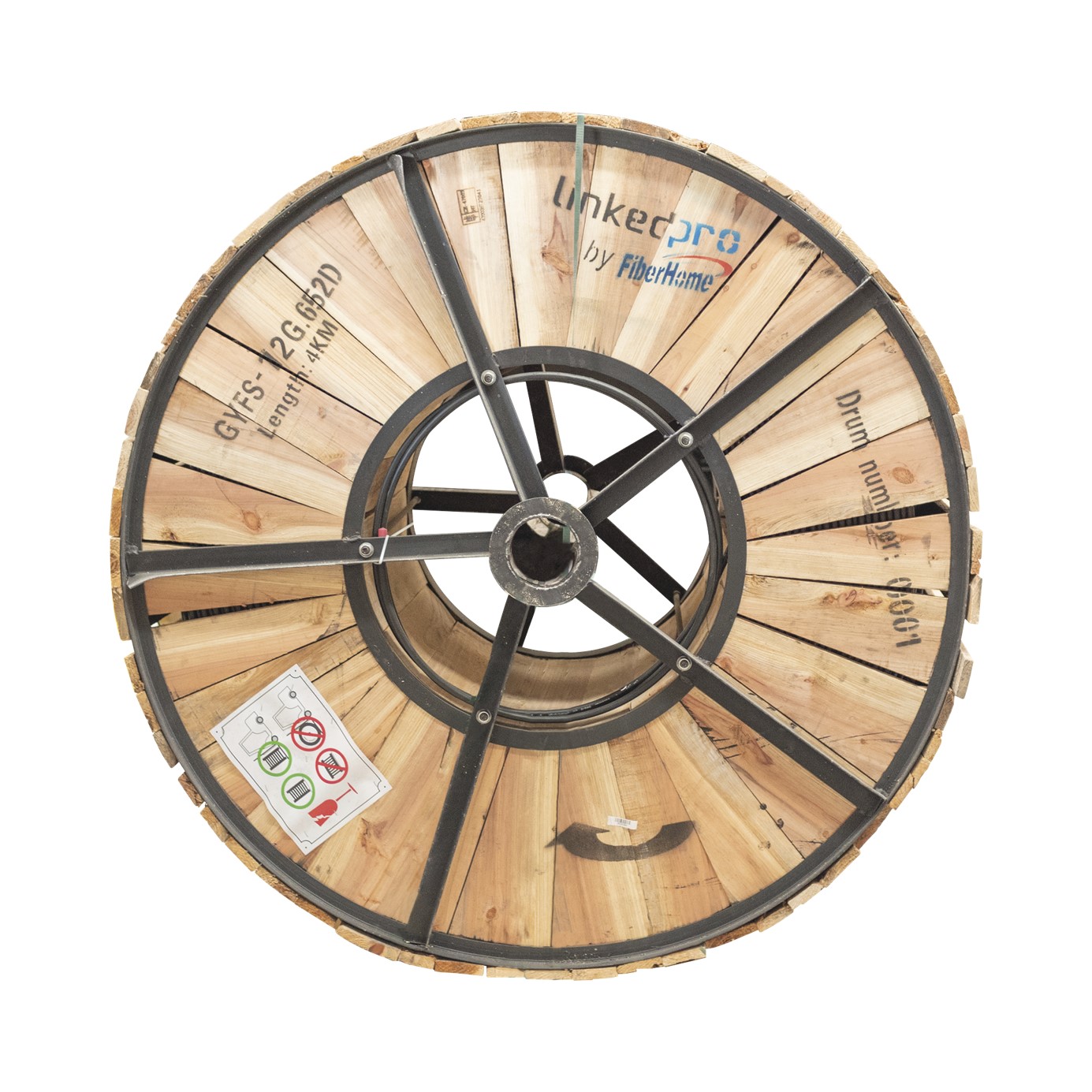 Carrete de 4 km de Fibra Óptica para Exterior G.652D, Armada, Monomodo de 12 Hilos, Loose Tube, Color Negro, Para Instalación en Ducto Subterráneo o Enterrado Directo - Imagen 2