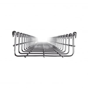 Charola Tipo Malla 66/150 mm, Acabado Electro Zinc, Hasta 158 Cables Cat6, Tramo de 3 Metros