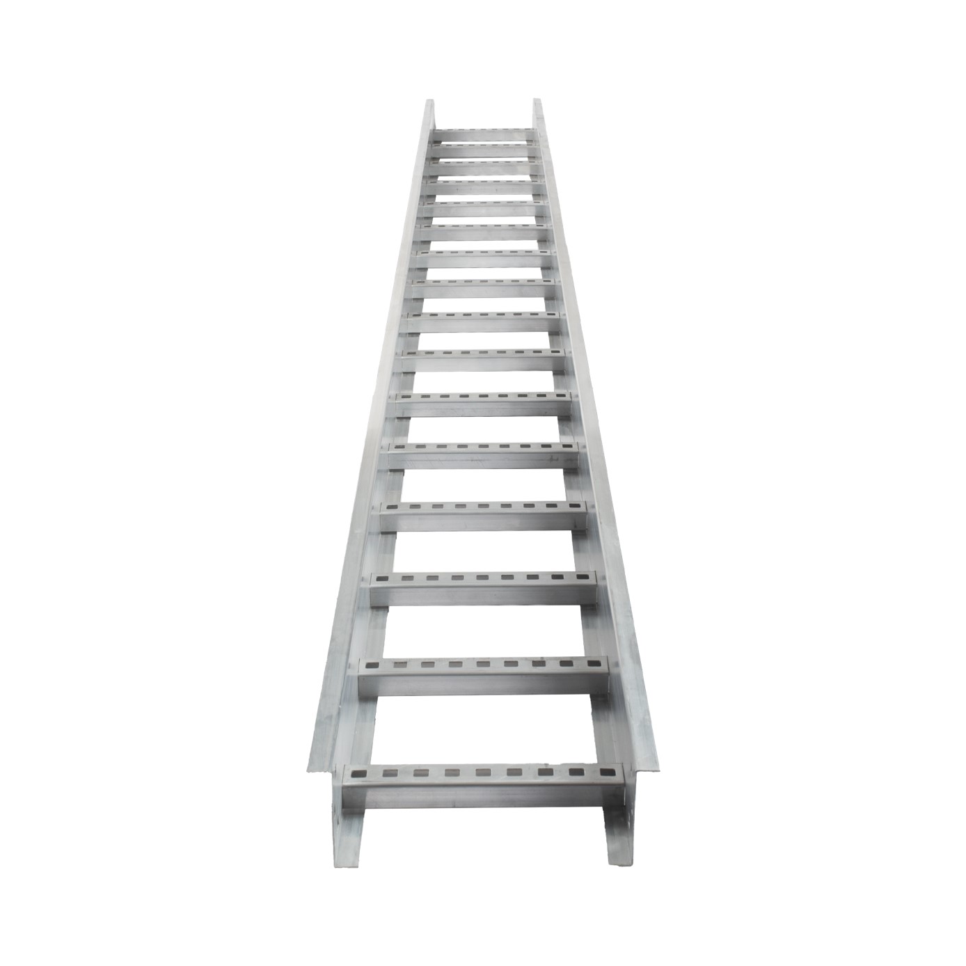 Escalera de Aluminio Portacables / Perfil Z / Peralte 3 1/4" /Paso 9" / Ancho 12" / 3.66 metros / Capacidad Máx. 274 Cables / Incluye Cople Union y Tornillería (CHEZ314P9X12AK)