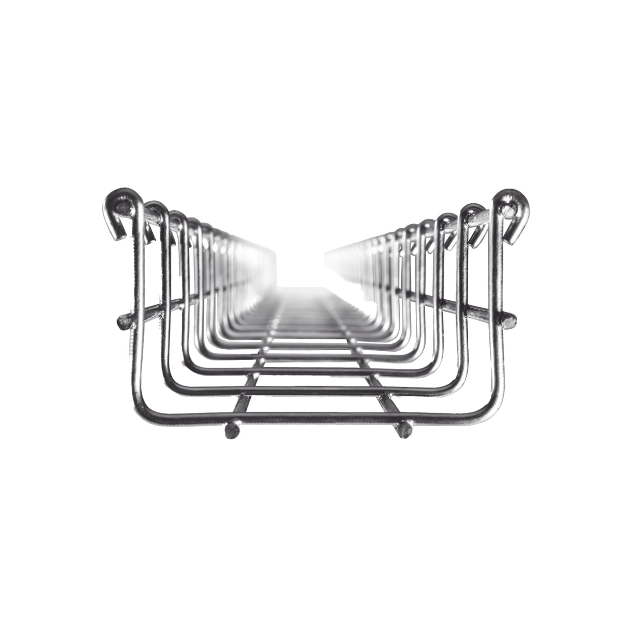 Charola Tipo Malla 54/100 mm, Acabado Electro Zinc, Hasta 86 Cables Cat6, Tramo de 3 Metros