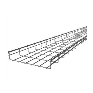 Charola Tipo Malla 54/300 mm, Acabado Electro Zinc, Hasta 258 Cables Cat6, Tramo de 3 Metros