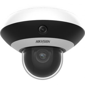 Mini Domo PanoVu 4 Megapixel / 1 PTZ 4X Zoom + 3 Lentes Panorámicos 360° / H.265 / 10 mts IR / Uso en Interior / PoE+ / dWDR / Micro SD