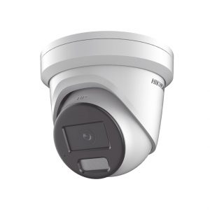 Turret IP 8 Megapixel (4K) / Lente 2.8 mm / Dual Light (40 mts IR + 40 mts Luz Blanca) / DARKFIGHTER S / Exterior IP67 / Microfono Integrado / WDR 130 dB / 4 Analíticos: AcuSense, Deteccion Facial, Conteo de Personas por Cruce y Zona