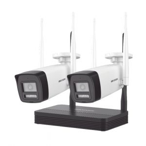 Kit IP Inalámbrico 2 Megapixel (1080p) / NVS 4 Canales / 2 Cámaras Bala para Exterior con Lente 2.8 mm y Dual Light (30 mts IR + 20 mts Luz Blanca) / Audio Bidireccional (Micrófono y Bocina) / Soporta Micro SD de 512 GB