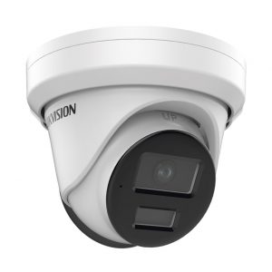 Turret IP 4 Megapixel / Lente 2.8 mm / 40 mts IR / Exterior IP67 / DARKFIGHTER / Audio y Alarma I/O / PoE / ONVIF / Micro SD / 4 Analíticos: AcuSense, Deteccion Facial, Conteo de Personas por Cruce y Zona