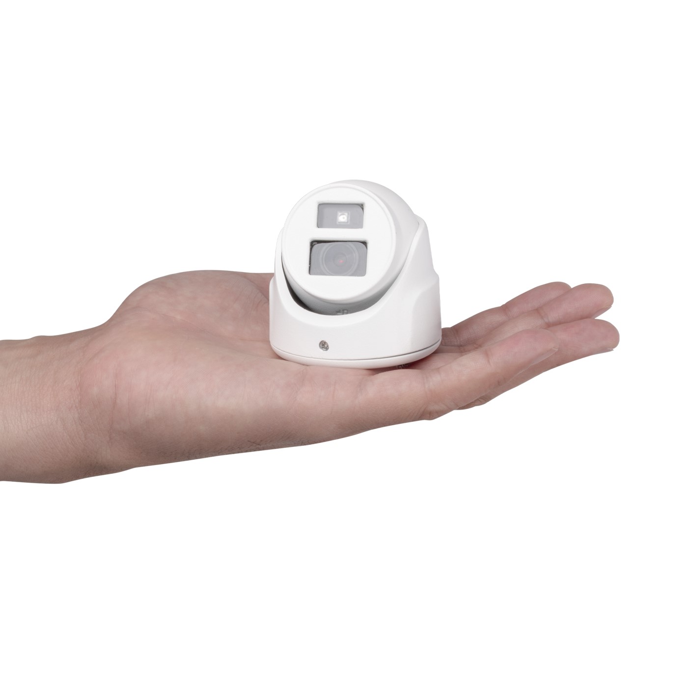 Ultra Mini Turret TURBO 2 Megapixel (1080p) / Gran Angular / Lente 2.8 mm / 20 mts IR EXIR / Exterior IP67 / 4 Tecnologías (TVI / AHD / CVBS) / dWDR / Color Blanco - Imagen 2