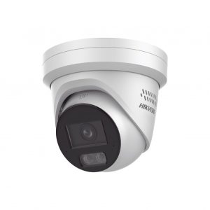 [ PROTECCIÓN ACTIVA ] Turret IP 4 Megapixel / Lente 2.8 mm / 40 mts IR / Exterior IP67 / Micrófono y Bocina Integrado (Audio de Dos Vías) / DARKFIGHTER / PoE / Luz Estroboscopica / ONVIF / Micro SD / 4 Analíticos