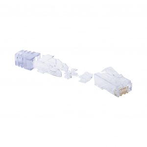 Plug RJ45 Cat6 de 5 Piezas, Para Cable UTP de Calibre 23-24 AWG, Chapado en Oro de 50 Micras, Paquete de 100 Piezas