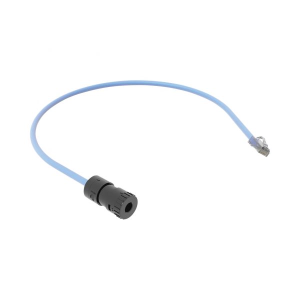 Cable Conexión Jack a Plug RJ45 Cat6A 0.5Ms Azul