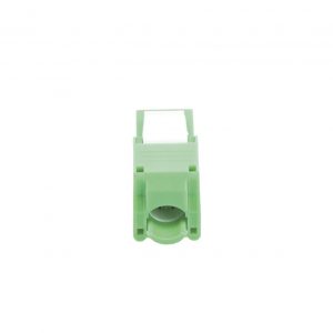 Módulo Jack Keystone Cat5e (Toolless), con Terminación en Ángulo 180 - Color Verde, Compatible con Faceplate y Patchpanel Linkedpro