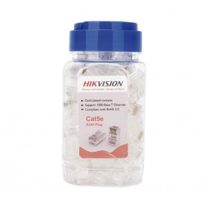 Bote con 100 Piezas de Plug Modular RJ45 / Cat 5e / Chapado en Oro a 15 Micras / Sin Blindaje / Facil Instalación / Uso Interior / Soporta Norma TIA-568B / Cumple con RoHS 2.0