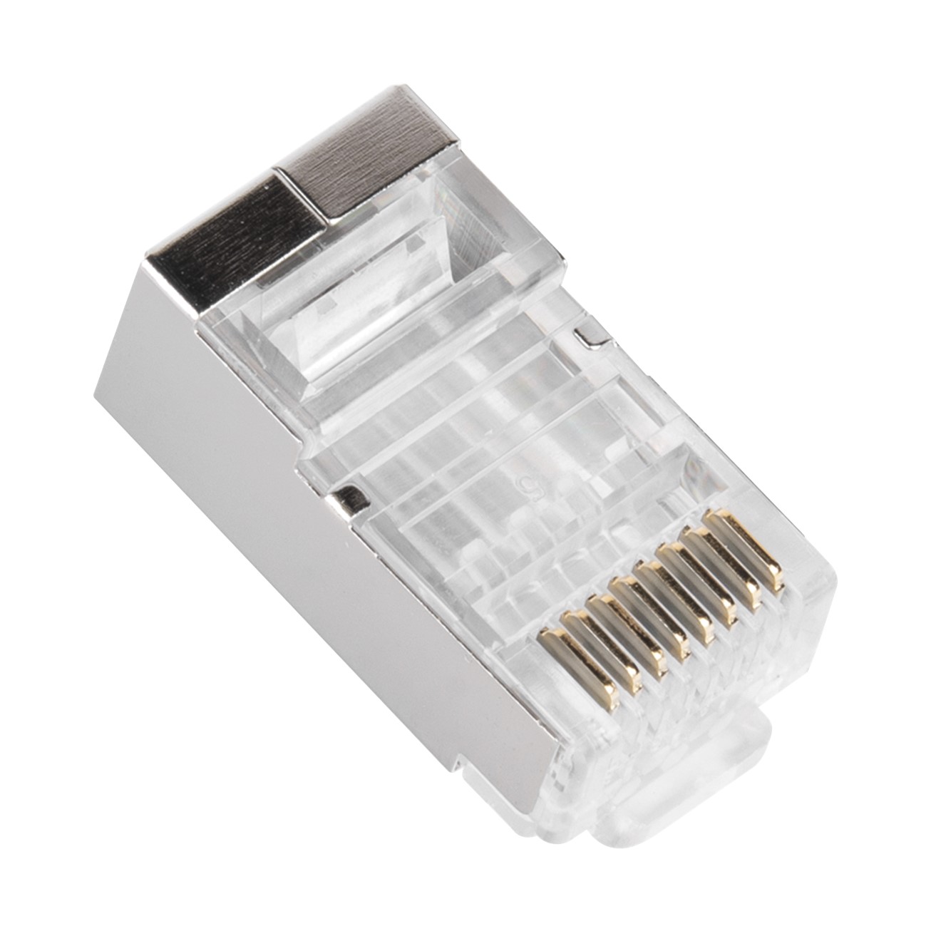 Bote con 100 Piezas de Plug Modular RJ45 Cat6 Blindado, Chapado de Oro a 30 Micras para Durabilidad Extrema SIN PIN de Tierra - Imagen 3
