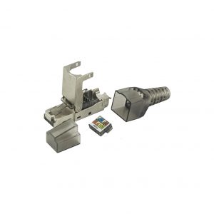 Plug RJ45 Blindado Categoría 6A - Sin Herramienta, para Terminación en Campo