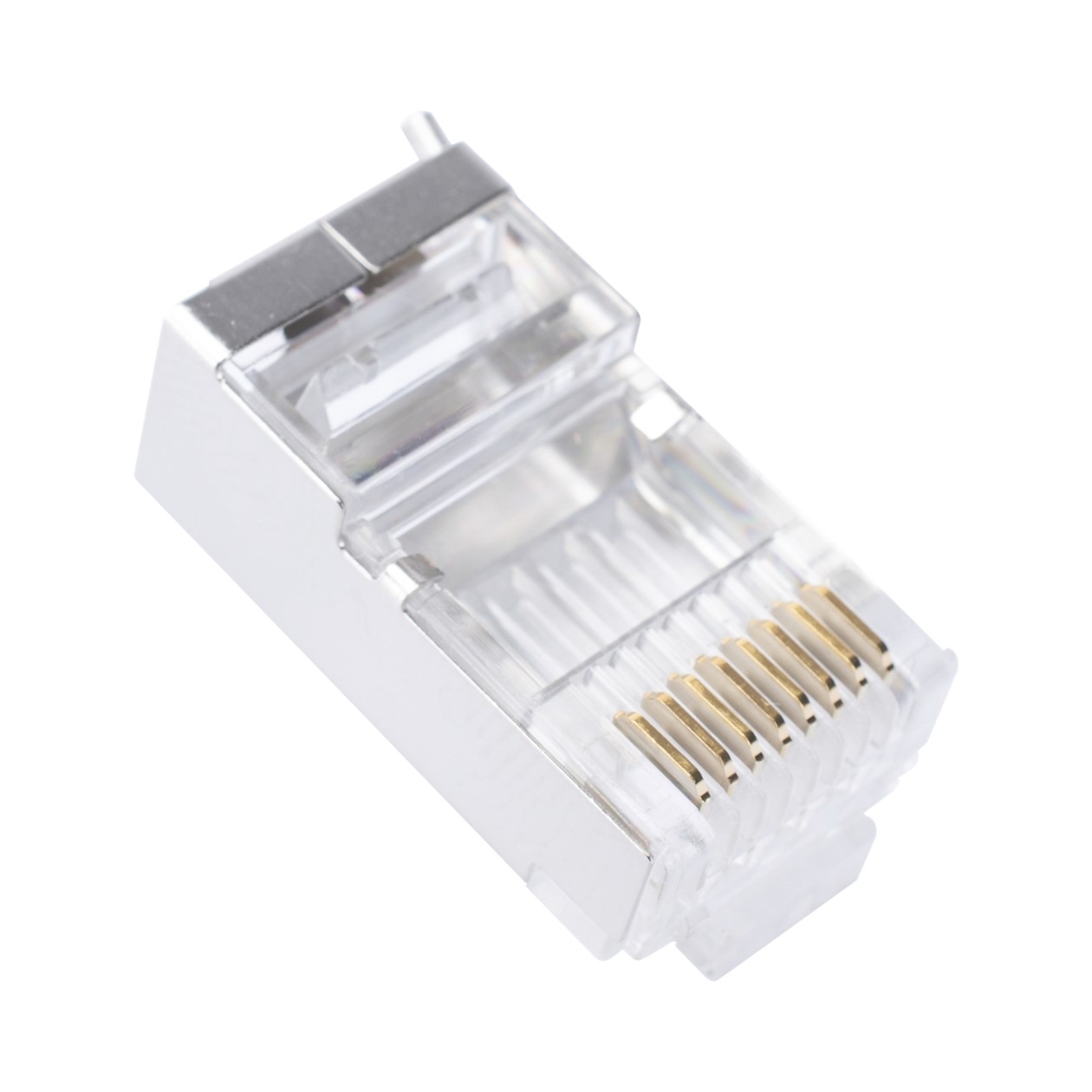 Bote con 100 Piezas de Plug Modular RJ45 Cat6 Blindado con Pin de Tierra, Chapado de Oro a 30 Micras para Durabilidad Extrema - Imagen 3