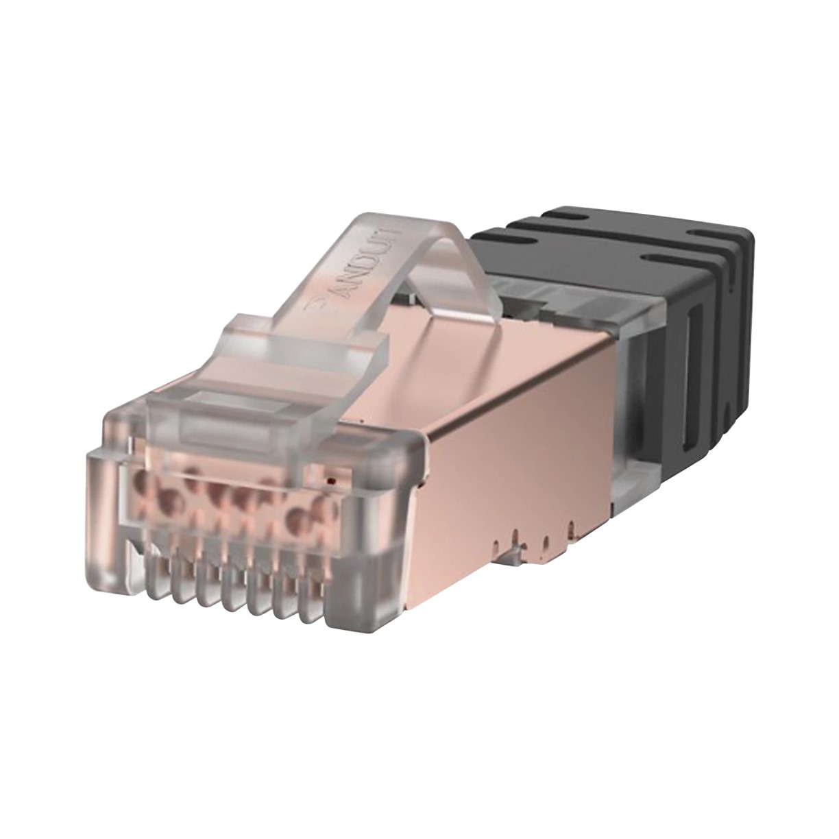 Plug RJ45 Cat6 Blindado, Para Cable Calibre 24-26 AWG, Chapado en Oro de 50 micras, Paquete de 100 Piezas - Imagen 3