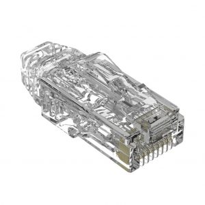 Plug RJ45 Cat6/6A, Para Cable UTP de Calibre 28 AWG (Diámetro Reducido), Chapado en Oro de 50 Micras, Paquete de 100 Piezas