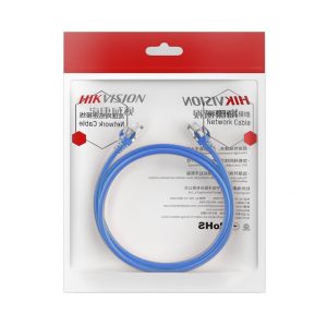 Cable de Parcheo (Patch Cord) / UTP / Cat. 6 (24 AWG) / 2 Metros (6.56 Pies) / Color Azul / Ideal para PoE+ / Interior