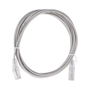 Cable de Parcheo Slim UTP Cat6 - 2 Metros (6.56 Pies) Gris Diámetro Reducido (28 AWG)