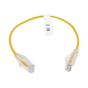 Cable Slim UTP Cat6 28 AWG de 30 cm  Diseño delgado para espacios reducidos  Transmisión de datos hasta 10 Gbps  Compatible con estándares IEEE 802.3/3u/3ab  Impedancia de 100 ohms garantizada  Conectores RJ45 modulares en ambos extremos
