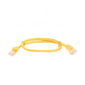 Cable de Parcheo UTP Cat5e - 0.5 Metros (1.64 Pies) - Amarillo