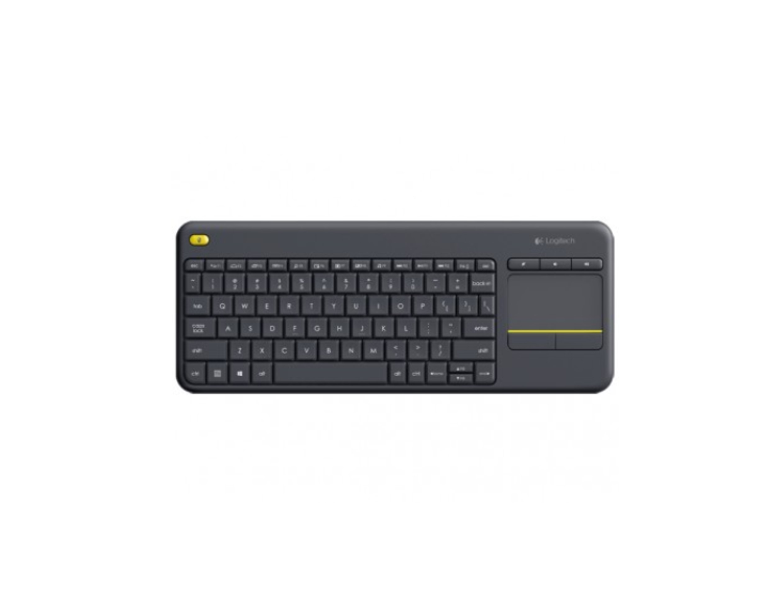 Wireless Touch Keyboard LOGITECH K400 PLUS, Negro, Inalámbrico