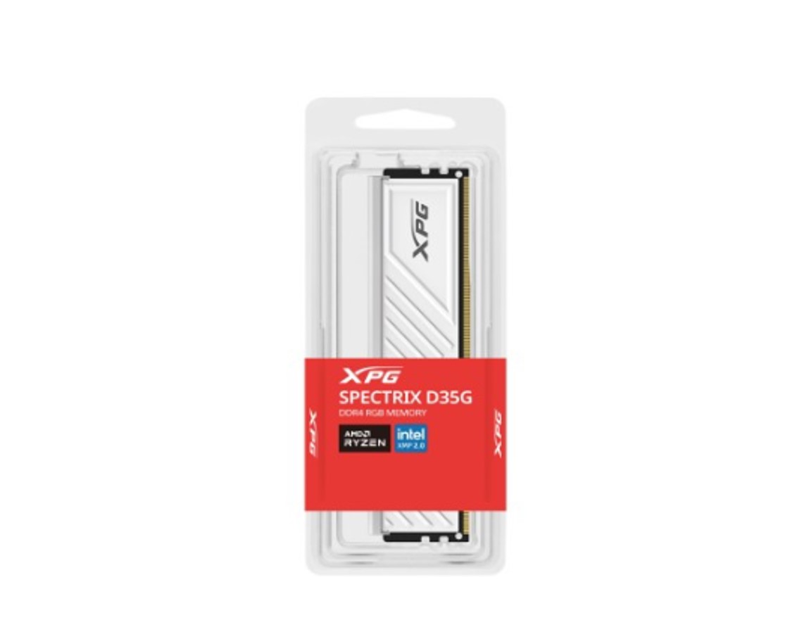 Memoria RAM ADATA XPG SPECTRIX D35G, DDR4 16GB UDIMM 3200MHz, con Iluminación RGB. Disipador BLANCO. AX4U320016G16A-SWHD35G - Imagen 3