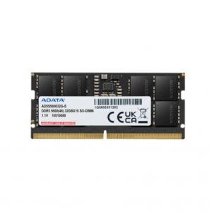 Memoria RAM ADATA, DDR5 16GB SODIMM 5600MHz. AD5S560016G-S